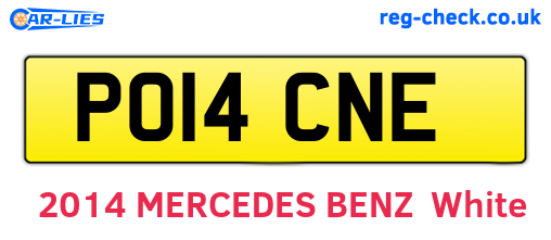 PO14CNE are the vehicle registration plates.