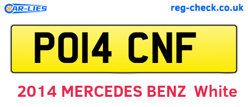 PO14CNF are the vehicle registration plates.