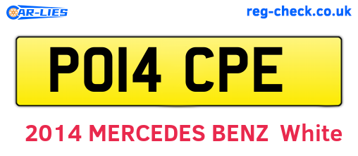 PO14CPE are the vehicle registration plates.