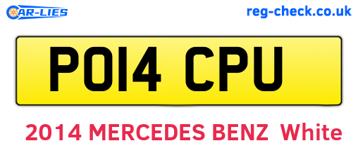 PO14CPU are the vehicle registration plates.