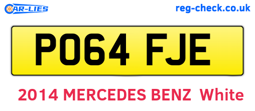 PO64FJE are the vehicle registration plates.