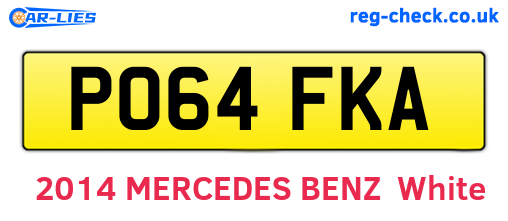 PO64FKA are the vehicle registration plates.