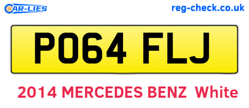 PO64FLJ are the vehicle registration plates.