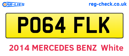 PO64FLK are the vehicle registration plates.