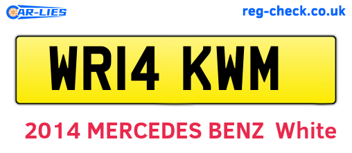 WR14KWM are the vehicle registration plates.