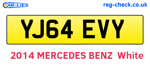 YJ64EVY are the vehicle registration plates.