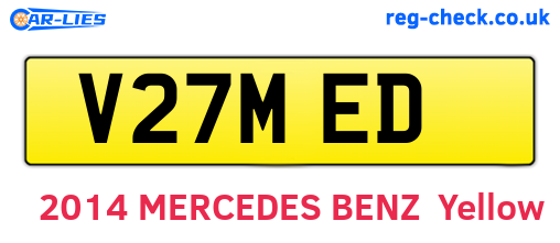 V27MED are the vehicle registration plates.