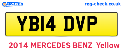 YB14DVP are the vehicle registration plates.