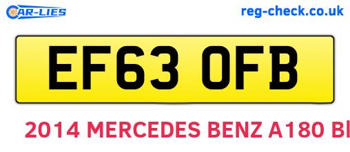 EF63OFB are the vehicle registration plates.