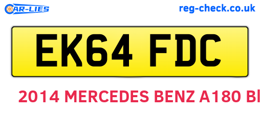 EK64FDC are the vehicle registration plates.
