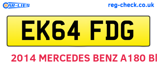 EK64FDG are the vehicle registration plates.