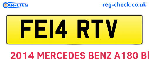 FE14RTV are the vehicle registration plates.