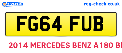FG64FUB are the vehicle registration plates.
