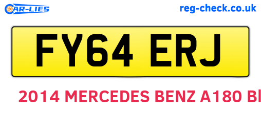 FY64ERJ are the vehicle registration plates.