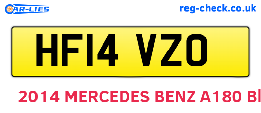 HF14VZO are the vehicle registration plates.