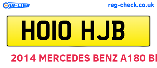 HO10HJB are the vehicle registration plates.