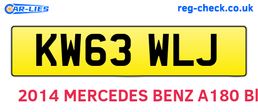 KW63WLJ are the vehicle registration plates.