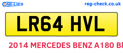 LR64HVL are the vehicle registration plates.