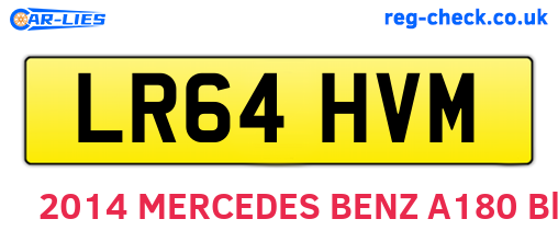 LR64HVM are the vehicle registration plates.