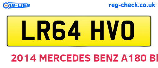 LR64HVO are the vehicle registration plates.