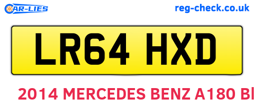 LR64HXD are the vehicle registration plates.