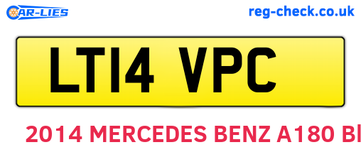 LT14VPC are the vehicle registration plates.