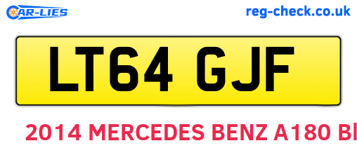 LT64GJF are the vehicle registration plates.