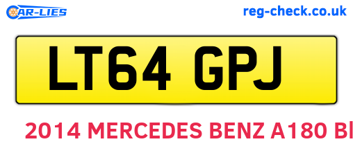 LT64GPJ are the vehicle registration plates.