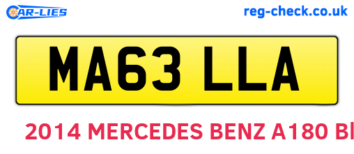 MA63LLA are the vehicle registration plates.