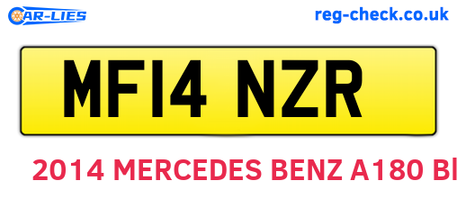 MF14NZR are the vehicle registration plates.
