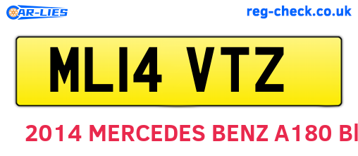 ML14VTZ are the vehicle registration plates.