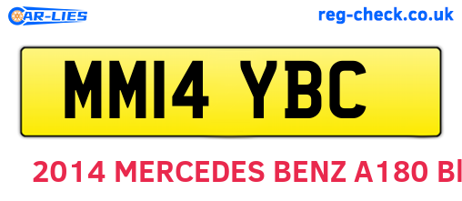 MM14YBC are the vehicle registration plates.