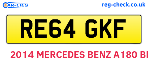 RE64GKF are the vehicle registration plates.