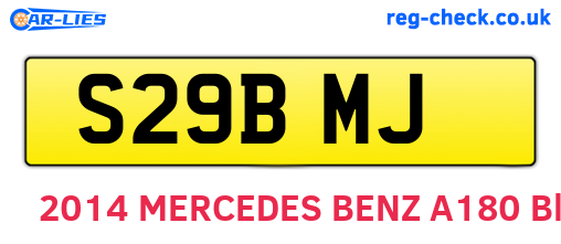 S29BMJ are the vehicle registration plates.