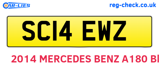 SC14EWZ are the vehicle registration plates.