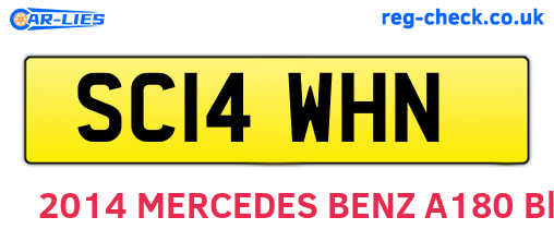 SC14WHN are the vehicle registration plates.