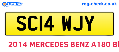 SC14WJY are the vehicle registration plates.