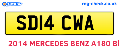SD14CWA are the vehicle registration plates.