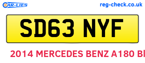 SD63NYF are the vehicle registration plates.