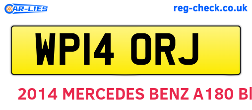 WP14ORJ are the vehicle registration plates.