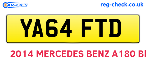 YA64FTD are the vehicle registration plates.