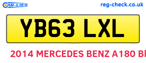 YB63LXL are the vehicle registration plates.
