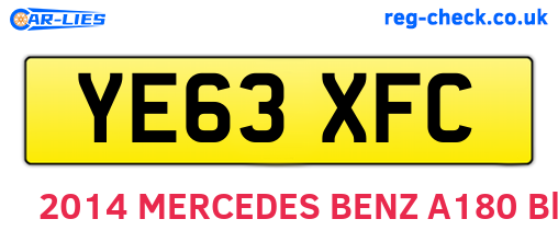 YE63XFC are the vehicle registration plates.