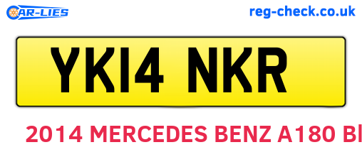 YK14NKR are the vehicle registration plates.