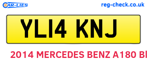 YL14KNJ are the vehicle registration plates.