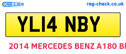 YL14NBY are the vehicle registration plates.
