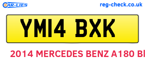 YM14BXK are the vehicle registration plates.