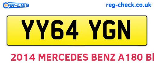 YY64YGN are the vehicle registration plates.