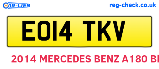 EO14TKV are the vehicle registration plates.