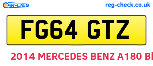 FG64GTZ are the vehicle registration plates.